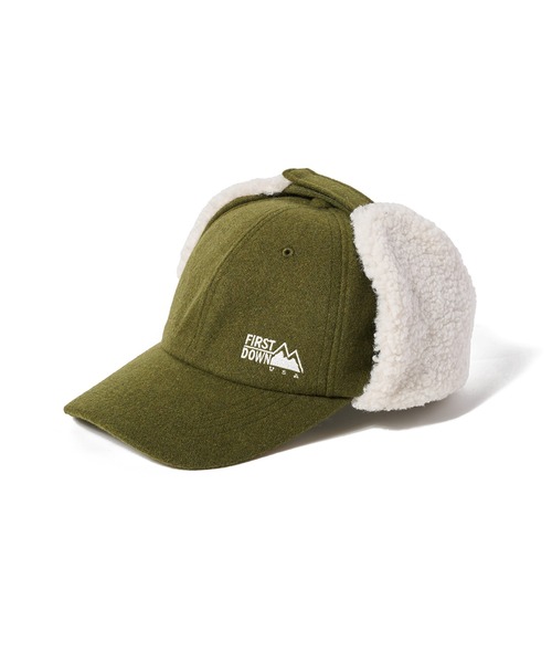 FIRST DOWN（ファーストダウン）の「メルトン フライトキャップ（キャップ・メンズ・カーキ/ブラック・F）」の12枚目の写真