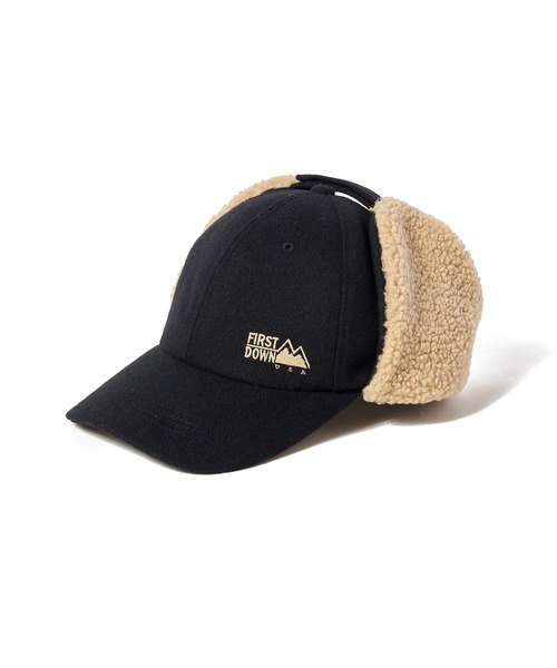 FIRST DOWN（ファーストダウン）の「メルトン フライトキャップ（キャップ・メンズ・カーキ/ブラック・F）」の7枚目の写真