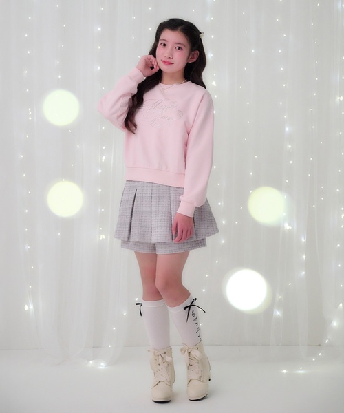 新品　メゾピアノジュニア 150 長袖 トレーナー ショートパンツ セット セール】タックフレアショートパンツ♪（その他パンツ）｜mezzo piano