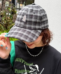 DOUBLE NAME | 【m:rex】ミニ恐竜ワッペンチェックキャップ(キャップ)