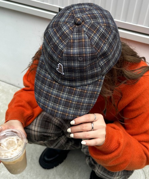 DOUBLE NAME（ダブルネーム）の「【m:rex】ミニ恐竜ワッペンチェックキャップ（キャップ・レディース・ライトグレー/ブラック・FREE）」の7枚目の写真