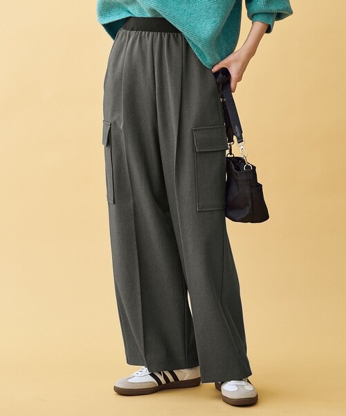 ANY(エニィ)の「【ウエストゴム】カーゴタックパンツ(カーゴパンツ・レディース・ベージュ系/グレー系・LARGE/MEDIUM)」の2枚目の写真