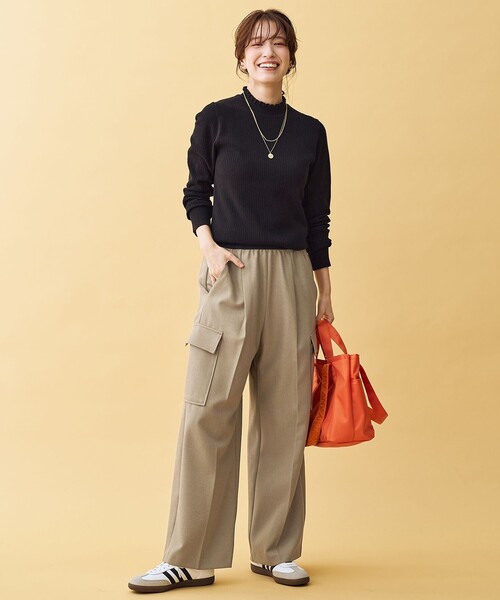 ANY(エニィ)の「【ウエストゴム】カーゴタックパンツ(カーゴパンツ・レディース・ベージュ系/グレー系・LARGE/MEDIUM)」の8枚目の写真