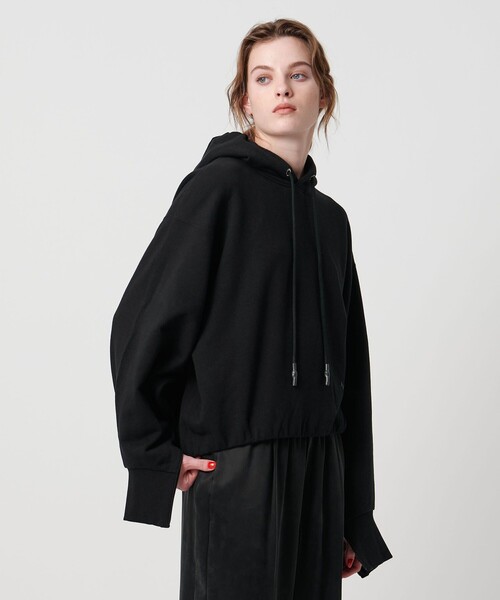 ASTRAET（アストラット）の「＜ASTRAET＞ ウラケ ソデジップ プルオーバーパーカー（パーカー・レディース・ブラック/ライトグレー・FREE）」の2枚目の写真