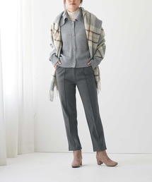 Tuche/トゥシェ テーパードパンツ ウールライク裏起毛 ストレッチ アンクル丈