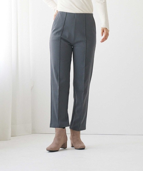 Tuche（トゥシェ）の「Tuche/トゥシェ　テーパードパンツ　ウールライク裏起毛 ストレッチ アンクル丈（その他パンツ・レディース・ネイビー/ブラック系その他/グレー系その他・MEDIUM/LARGE/X-LARGE）」の6枚目の写真