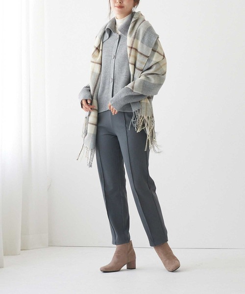 Tuche（トゥシェ）の「Tuche/トゥシェ　テーパードパンツ　ウールライク裏起毛 ストレッチ アンクル丈（その他パンツ・レディース・ネイビー/ブラック系その他/グレー系その他・MEDIUM/LARGE/X-LARGE）」の7枚目の写真