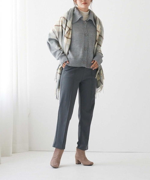 Tuche（トゥシェ）の「Tuche/トゥシェ　テーパードパンツ　ウールライク裏起毛 ストレッチ アンクル丈（その他パンツ・レディース・ネイビー/ブラック系その他/グレー系その他・MEDIUM/LARGE/X-LARGE）」の9枚目の写真