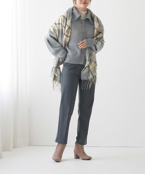 Tuche（トゥシェ）の「Tuche/トゥシェ　テーパードパンツ　ウールライク裏起毛 ストレッチ アンクル丈（その他パンツ・レディース・ネイビー/ブラック系その他/グレー系その他・MEDIUM/LARGE/X-LARGE）」の10枚目の写真