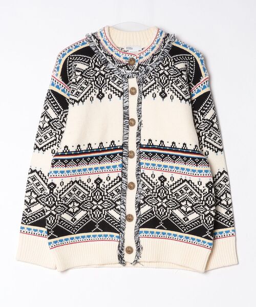 DOUBLE STANDARD CLOTHING（ダブルスタンダードクロージング）の「ノルディックハイネックガウン（ニット/セーター・レディース・ブラック/アイボリー・FREE）」の17枚目の写真