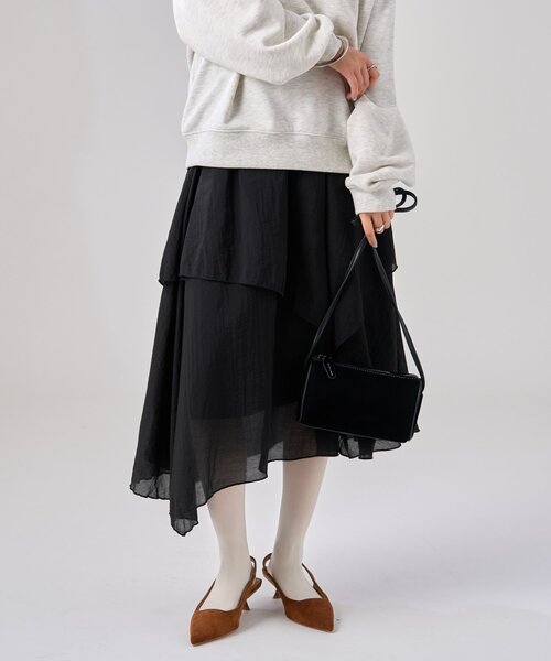 セール】フリルアシメスカート（スカート）｜mystic（ミスティック）の
