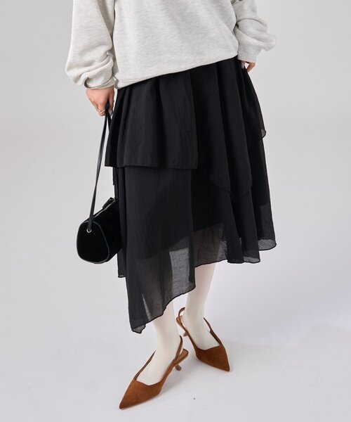 セール】フリルアシメスカート（スカート）｜mystic（ミスティック）の