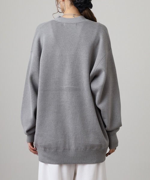 OMNES（オムネス）の「スウェットライクニットVネック長袖カーディガン（カーディガン/ボレロ・レディース・ブラック/モカ/グレー・FREE）」の20枚目の写真