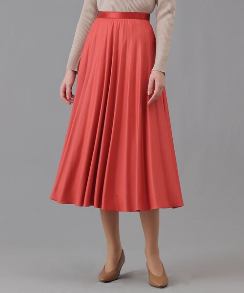 レザーライクサテンプリーツスカート（スカート）｜ANAYI（アナイ）の