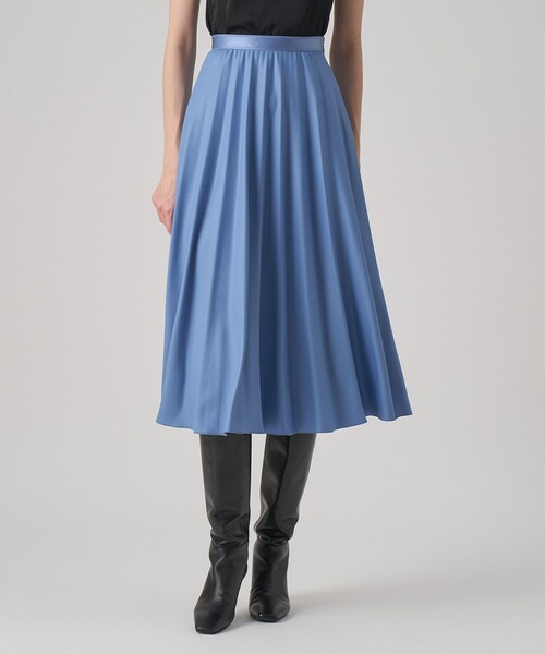 レザーライクサテンプリーツスカート（スカート）｜ANAYI（アナイ）の
