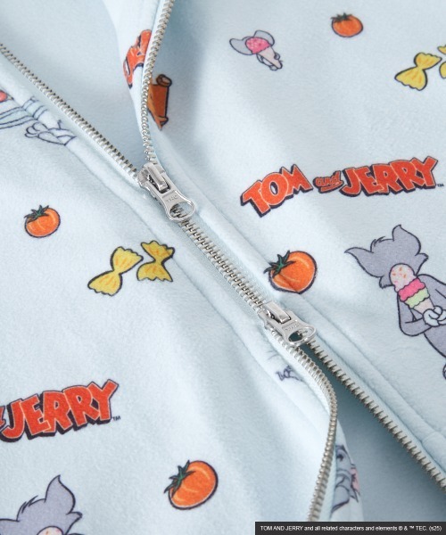 Tom&Jerry(トムアンドジェリー)の「【TOM and JERRY/トムとジェリー】ジップアップフーディ<大きいサイズ有>GEVS.(パーカー・レディース・アイボリー/ライトブルー・M/L/LL/3L/4L/5L)」の21枚目の写真