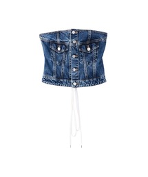 JOHN LAWRENCE SULLIVAN（ジョンローレンスサリバン）の「WASHED DENIM CORSET BUSTIER（チューブトップ）」