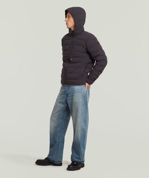 G-STAR(ジースター)の「Foundation Hooded Liner Jacket/中綿ジップアップパーカーブルゾン(ブルゾン・メンズ・ダークブラック・SMALL/MEDIUM/LARGE)」の1枚目の写真