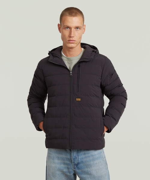 G-STAR(ジースター)の「Foundation Hooded Liner Jacket/中綿ジップアップパーカーブルゾン(ブルゾン・メンズ・ダークブラック・SMALL/MEDIUM/LARGE)」の2枚目の写真
