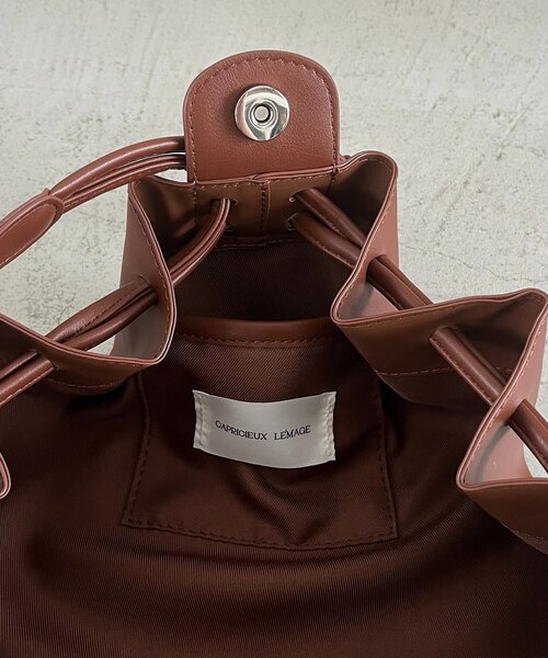 CAPRICIEUX LE'MAGE（カプリシューレマージュ）の「【CAPRICIEUX LE'MAGE×nanacoコラボ】ダンプリンバッグ（ショルダーバッグ・レディース・ブラック/ブラウン/ベージュ・FREE）」の15枚目の写真
