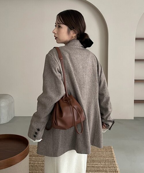 CAPRICIEUX LE'MAGE（カプリシューレマージュ）の「【CAPRICIEUX LE'MAGE×nanacoコラボ】ダンプリンバッグ（ショルダーバッグ・レディース・ブラック/ブラウン/ベージュ・FREE）」の21枚目の写真