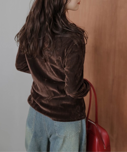 セール】シアーベロアトップス（Tシャツ/カットソー）｜La-gemme