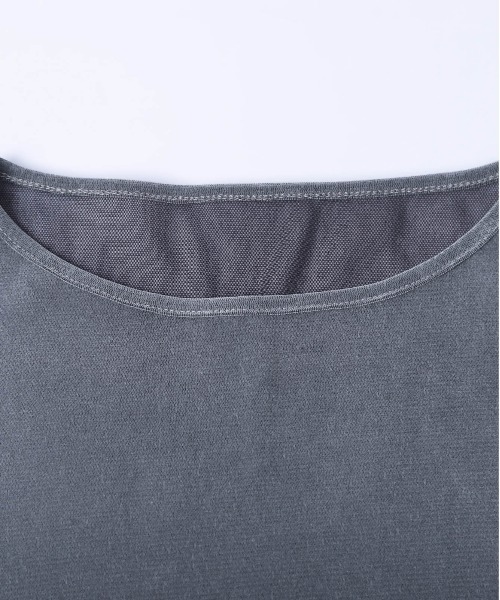 La-gemme(ラジェム)の「シアーベロアトップス(Tシャツ/カットソー・レディース・オフホワイト/グレー/ブラック/ブラウン・フリー)」の6枚目の写真