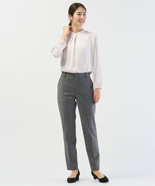 J.PRESS Ladies(J.プレス レディス)の「バックサテンジョーゼット カットソー(Tシャツ/カットソー・レディース・ライトグレー系/ホワイト系・SMALL)」の7枚目の写真