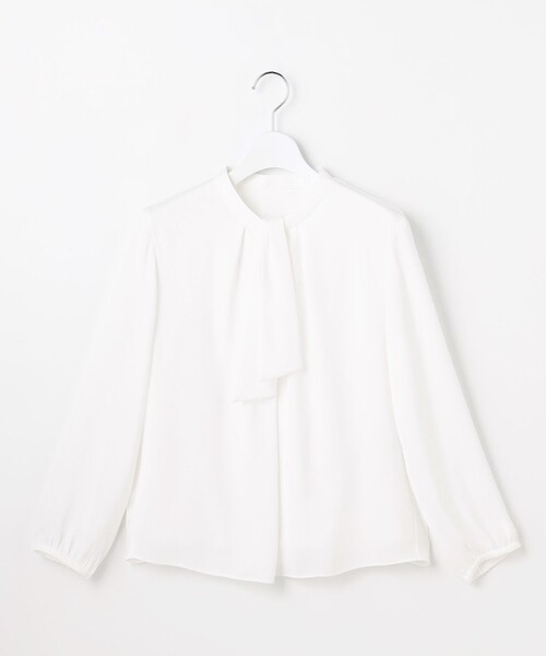 J.PRESS Ladies(J.プレス レディス)の「バックサテンジョーゼット カットソー(Tシャツ/カットソー・レディース・ライトグレー系/ホワイト系・SMALL)」の9枚目の写真
