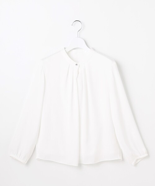 J.PRESS Ladies(J.プレス レディス)の「バックサテンジョーゼット カットソー(Tシャツ/カットソー・レディース・ライトグレー系/ホワイト系・SMALL)」の10枚目の写真