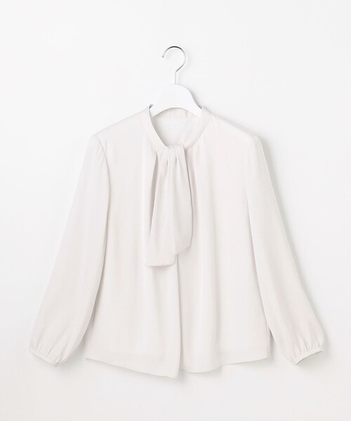 J.PRESS Ladies(J.プレス レディス)の「バックサテンジョーゼット カットソー(Tシャツ/カットソー・レディース・ライトグレー系/ホワイト系・SMALL)」の11枚目の写真