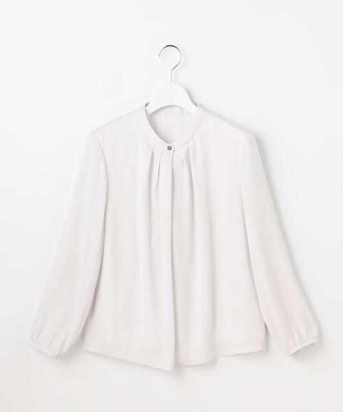 J.PRESS Ladies(J.プレス レディス)の「バックサテンジョーゼット カットソー(Tシャツ/カットソー・レディース・ライトグレー系/ホワイト系・SMALL)」の16枚目の写真