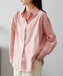 バックプリーツシンプルシャツ