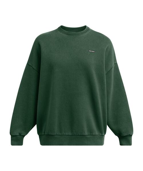 UNDER ARMOUR（アンダーアーマー）の「UAアイコン ヘビーウェイト フリース オーバーサイズド クルー（ライフスタイル/レディース）（スウェット・レディース・ライム・XL/L/M/S）」の5枚目の写真