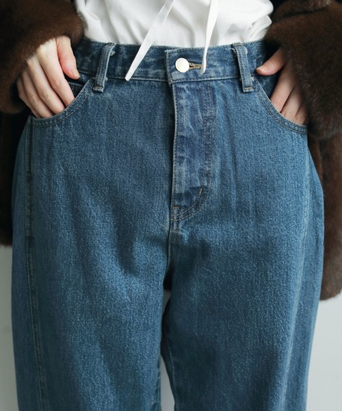 anuke（アンヌーク）の「Panel Loose Denim（デニムパンツ・レディース・ブルー・36inch/38inch）」の6枚目の写真
