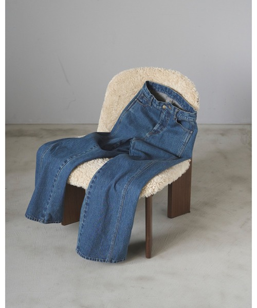 anuke（アンヌーク）の「Panel Loose Denim（デニムパンツ・レディース・ブルー・36inch/38inch）」の10枚目の写真