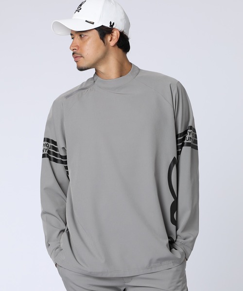 セール】[WEB限定]マークラインサイドロゴ ジップモックネックTシャツ