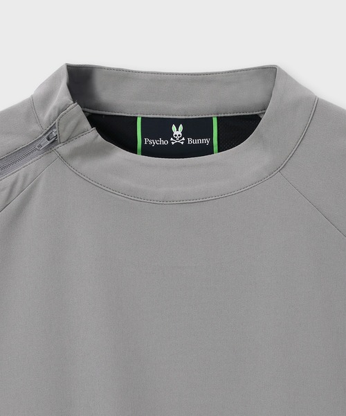 セール】[WEB限定]マークラインサイドロゴ ジップモックネックTシャツ