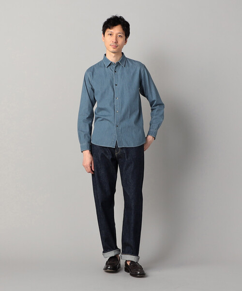 COMME CA MEN（コムサメン）の「ウォッシュデニム レギュラーカラーシャツ（シャツ/ブラウス・メンズ・ブルー・S/L/M）」の3枚目の写真