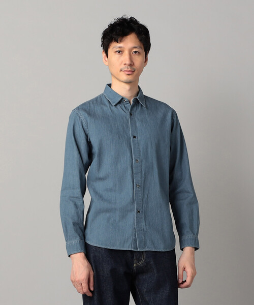 COMME CA MEN（コムサメン）の「ウォッシュデニム レギュラーカラーシャツ（シャツ/ブラウス・メンズ・ブルー・S/L/M）」の5枚目の写真