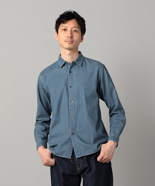 COMME CA MEN（コムサメン）の「ウォッシュデニム レギュラーカラーシャツ（シャツ/ブラウス・メンズ・ブルー・S/L/M）」の6枚目の写真