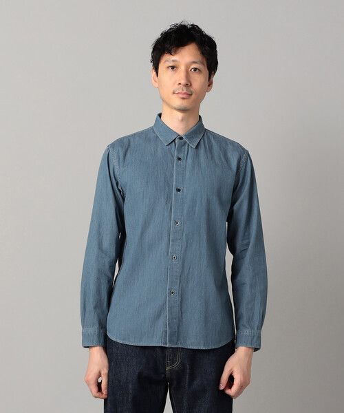 COMME CA MEN（コムサメン）の「ウォッシュデニム レギュラーカラーシャツ（シャツ/ブラウス・メンズ・ブルー・S/L/M）」の7枚目の写真