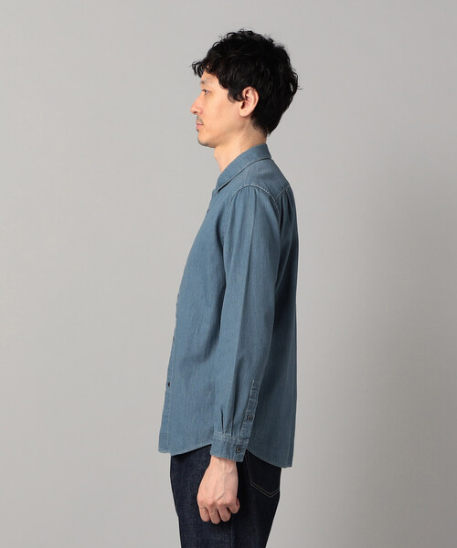 COMME CA MEN（コムサメン）の「ウォッシュデニム レギュラーカラーシャツ（シャツ/ブラウス・メンズ・ブルー・S/L/M）」の8枚目の写真