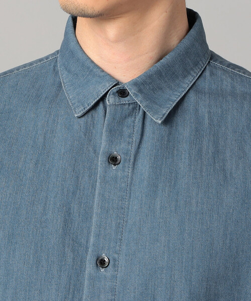 COMME CA MEN（コムサメン）の「ウォッシュデニム レギュラーカラーシャツ（シャツ/ブラウス・メンズ・ブルー・S/L/M）」の10枚目の写真