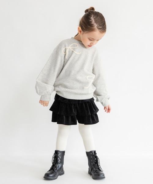 BRANSHES（ブランシェス）の「リボンコード刺繍トレーナー（スウェット・キッズ・杢グレー/アイボリー・100/110/90/140/120/130/150）」の20枚目の写真