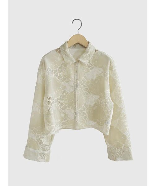 FIKA.(フィーカ)の「Velour lace jacquard blouse(シャツ/ブラウス・レディース・オフホワイト/ブラウン・MEDIUM)」の16枚目の写真