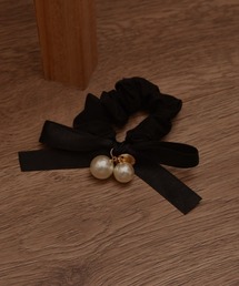 TONE SELECT GOODS | 【resonance】サテンリボン パール×ゴールドプレート シンプルデザイン シュシュ(シュシュ)