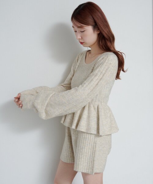 Kastane(カスタネ)の「*【SETUP対応】バルーンリブニット(ニット/セーター・レディース・アイボリー/グレー/チャコールグレー・FREE)」の15枚目の写真