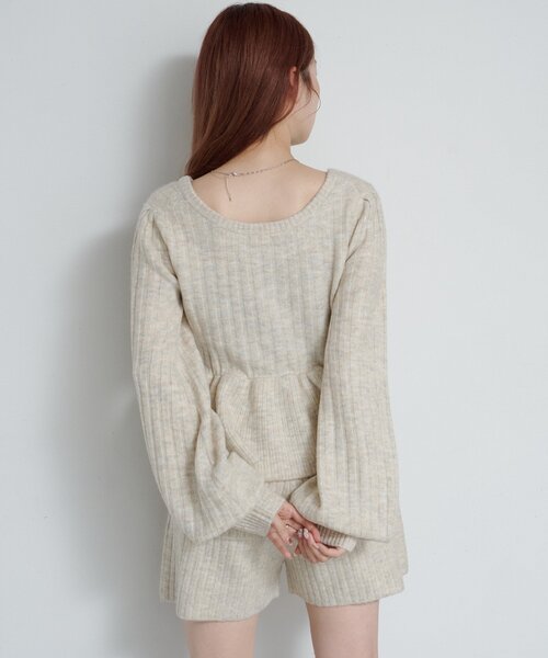 Kastane(カスタネ)の「*【SETUP対応】バルーンリブニット(ニット/セーター・レディース・アイボリー/グレー/チャコールグレー・FREE)」の16枚目の写真