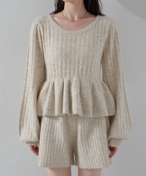 Kastane(カスタネ)の「*【SETUP対応】バルーンリブニット(ニット/セーター・レディース・アイボリー/グレー/チャコールグレー・FREE)」の21枚目の写真